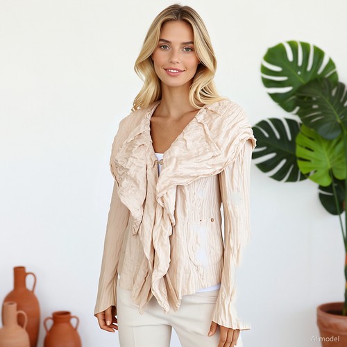 Lagenlook romantik blazer - romantik,