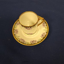 Alte Moccatasse Z.S & Co Bavaria mit Stiefmütterchen