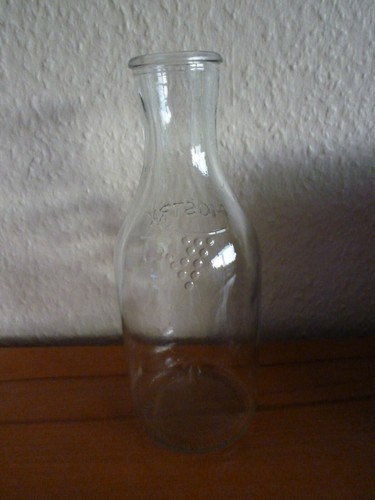 Glasflasche mit weinmotiv - glasflasche,