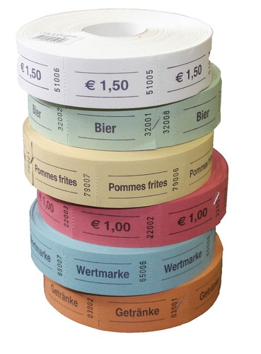 Wertmarken rollengutscheine - wertmarken,