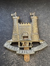 Loyal Suffolk Husars, Original British Army Cap Badge.