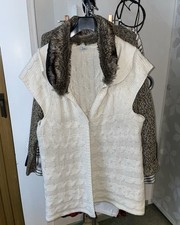 Fellkragen-Weste Strick Gr