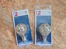 2x  Tropfenlampen Dekor"gold krokoeis" 2,5W LED 230V  E14, Paulmann, neu