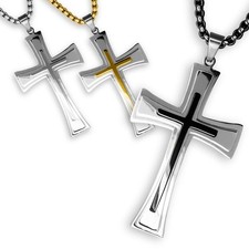 Kreuz anhänger edelstahl - kreuz,