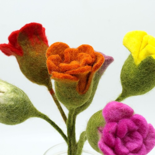 Filzblumen rosen farben - filzblumen, (farben