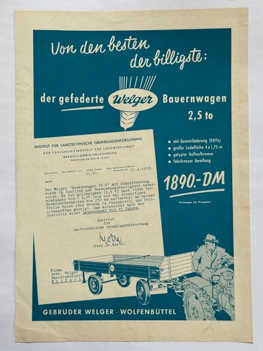 Welger bauernwagen to - 2,5,