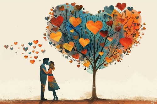 Verliebtes paar liebe herz - verliebtes,