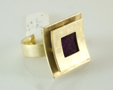 925 Sterlingsilber vergoldet Filzis Ring Gr 54 lila