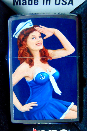 Original zippo pin girl - original,
