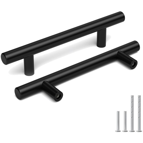 Möbelgriffe edelstahl schwarz - edelstahl,
