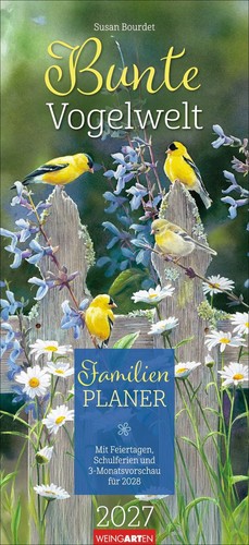 Bunte vogelwelt familienplaner - bunte,