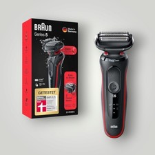 Braun Series 5 Elektrorasierer Wet & Dry Herrenrasierer EasyClean Rot 100% Neu