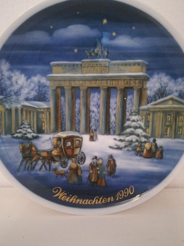 Porzellan wandteller 1990 - 1990, bunt