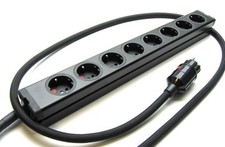 Ultra ALU 4-fache Steckdosenleiste 1,5m Netzkabel Sternverdrahtet Wattgate 360i