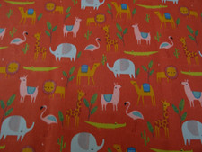 Schöner Stoff 2./ Baumwolle AFRIKA TIERE 30cm x 145cm (VB) Patchwork Basteln DIY