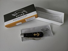 Messer Otter ANKERMESSER KLEIN Räuchereiche mit Messinganker und Mercator