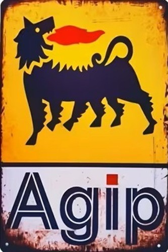 Agip blechschild - agip,