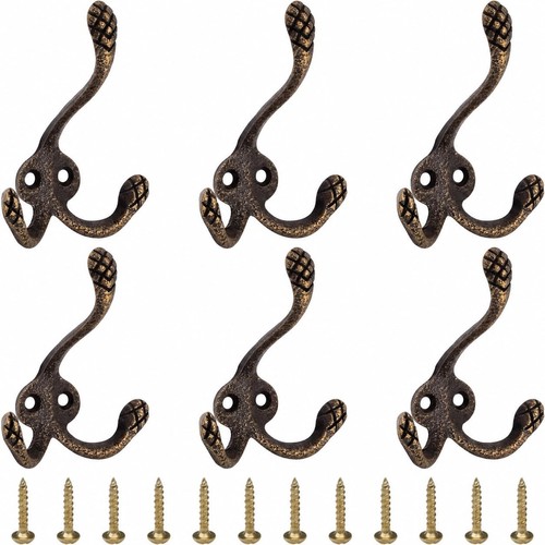 Vintage garderobenhaken - 6x,