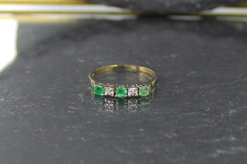 Smaragd diamant goldring - smaragd-diamant,