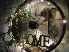 Fahrradrad , Felge mit Speichen , Metall , lackiert , Deko 