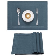 4er Set Tischset mit Hohlsaum