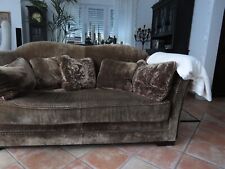% CHESTERFIELD SET 2 3 SITZER SOFA SESSEL SCHLAFSOFA LILA STOFF KRISTALLSTEINE
