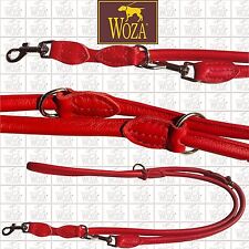 WOZA Premium Rundgenähte Hundeleine Volllederleine Handgenäht Rindnappa  SK1492