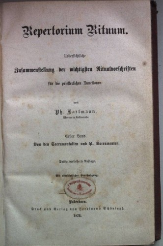 Repertorium rituum - repertorium,
