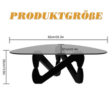 Dreieckiger Glas-Couchtisch