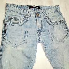 CIPO & BAXX GEILE HERREN DENIM JEANS HOSE OLDSCHOOL USA ROCKER DESGINER W33 L34
