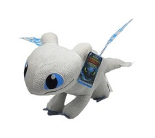 Tagschatten Plüschtier Drachen zähmen leicht gemacht Stofftier Weiß Glitzer