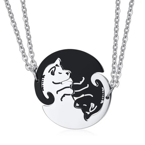 Partnerkette katzen yin yang - partnerkette,