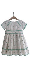 Mini Boden Kinder Sommerkleid Mädchen Gr. 98 Weiß Casual Punkte