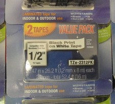 2 pack Brother P-Touch genuine