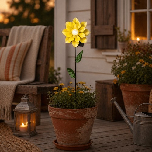 Led solar gartenstecker - gartenstecker, blume
