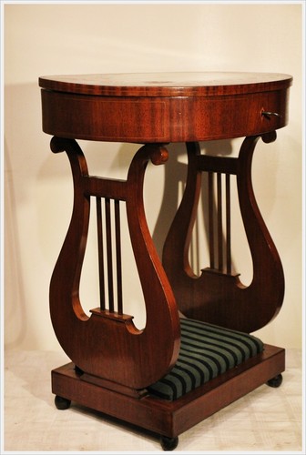 Biedermeier nähtisch mahagoni - nähtisch,