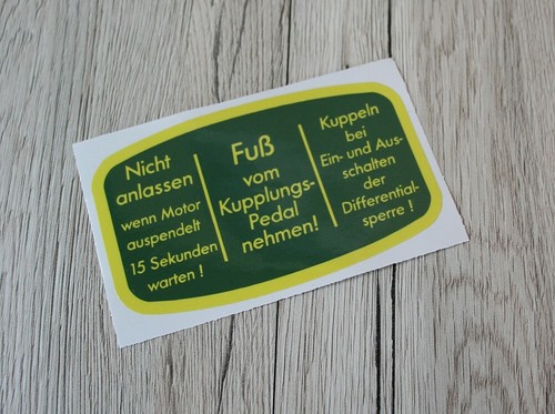 Deutz aufkleber fuß - deutz,