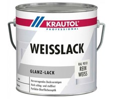 €13,98L   2,25 L Krautol Acryl Weisslack glänzend schlagfest bestes Deckvermögen
