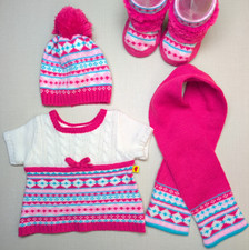 Build-A-Bear rosa Fair Isle