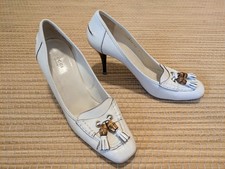 Original GUCCI "Bamboo" Pumps/HighHeels/Stilettos Leder Weiß&Braun Gr. 40C