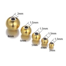 3MM-8MM EDELSTAHL PERLEN CHARM