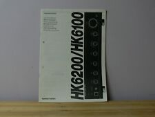 Harman / kardon  HK-6200/6100  Bedienungsanleitung