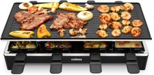 Raclette Grill mit Reversible Grillpfanne, Steuerung Partygrill für 8