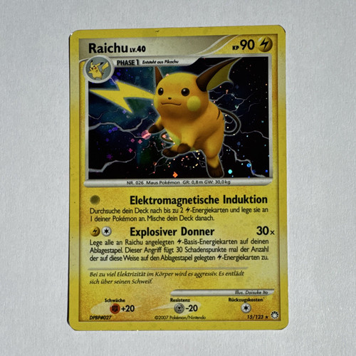 Pokémon raichu 15 - pokémon, 15/123