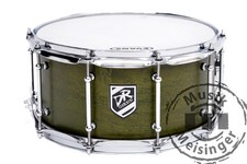 DR Customs Snare 14x7 Green Satin Maple Snare