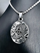 Tribal Spirit Freimaurer Anhänger Edelstahl Kette Vintage Schmuck Biker 271A