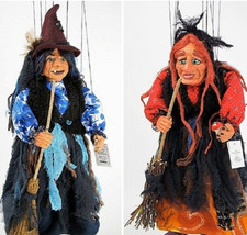 2x Marionette HEXE - Handmade