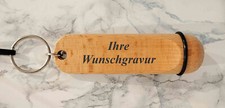 großer HOTEL SCHLÜSSELANHÄNGER - Holz - mit Ihrer WUNSCHGRAVUR