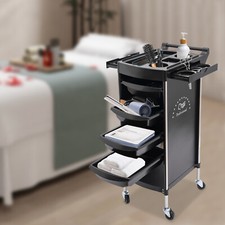 Salonwagen 6-stufiger Schubladen-Multifunktions-Salonwagen Friseurregal mit Räd