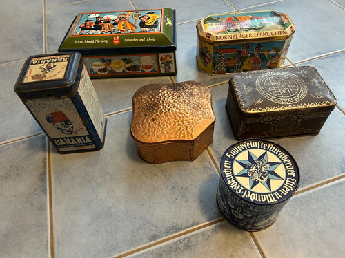 Vintage blechdosen - x,